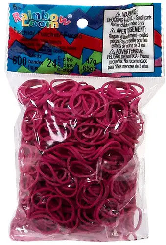 Rainbow Loom Fuschia Rubber Bands Refill Pack RL26 [600 Count]