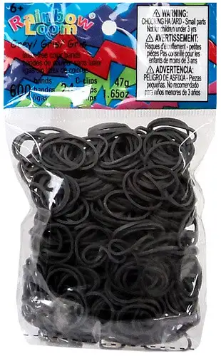 Rainbow Loom Gray Rubber Bands Refill Pack RL15 [600 Count]