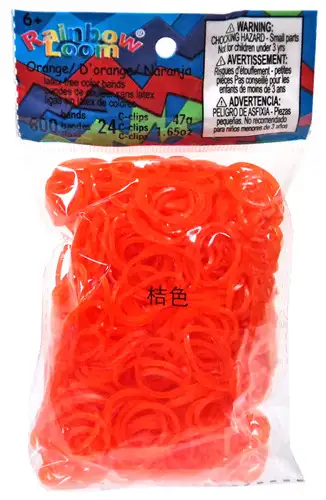 Rainbow Loom Jelly Orange Rubber Bands Refill Pack RL6 [600 Count]
