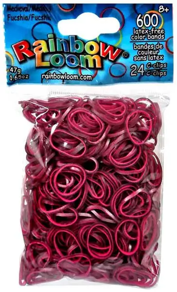 Rainbow Loom Medieval Fucshia Rubber Bands Refill Pack [600 Count]