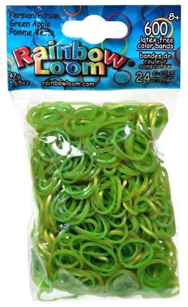 Rainbow Loom Persian Green Apple Rubber Bands Refill Pack [600 Count]