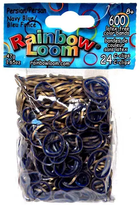 Rainbow Loom Persian Navy Blue Rubber Bands Refill Pack [600 Count]