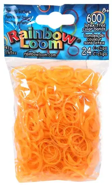 Rainbow Loom Sweets Fairy Pastel Orange Rubber Bands Refill Pack [600 Count]