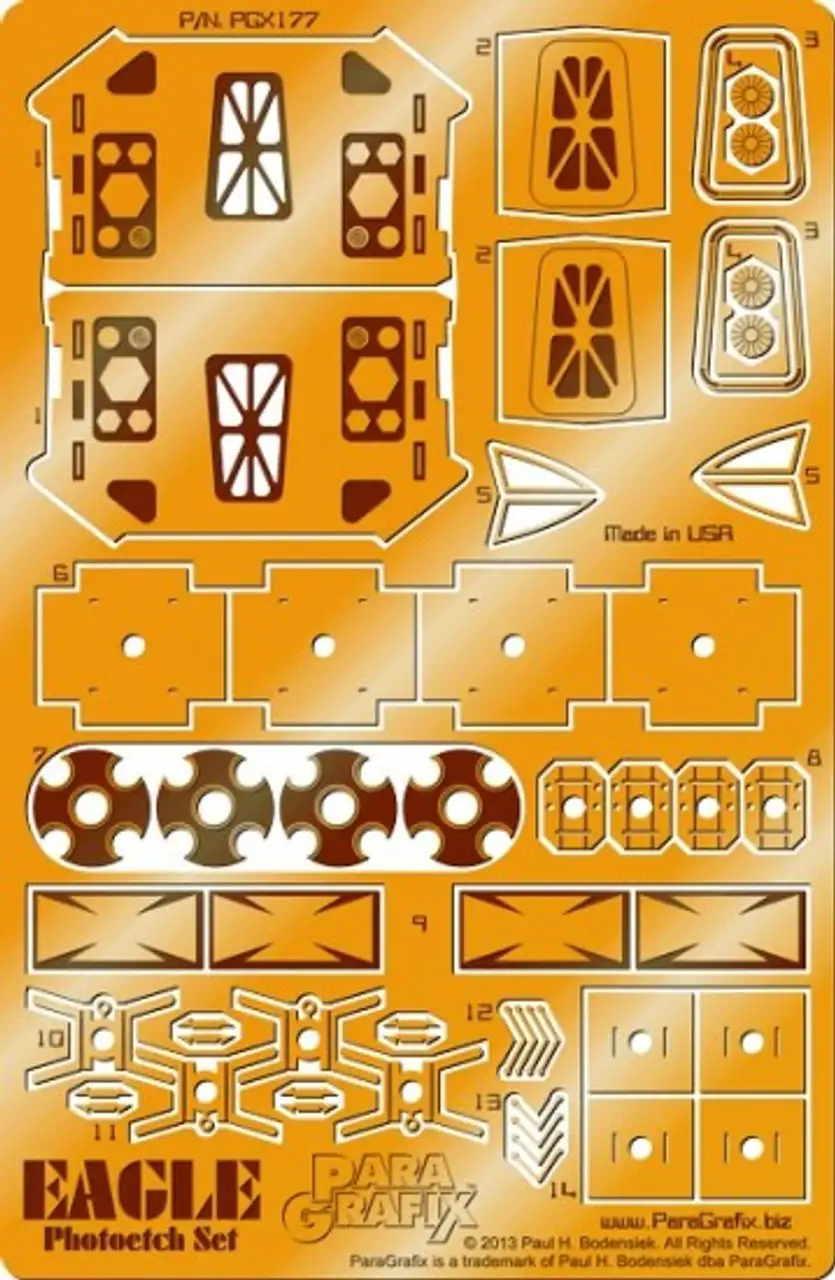 Space 1999 Eagle Photo-Etch Detail Set for MPC 1/72 Paragrafix