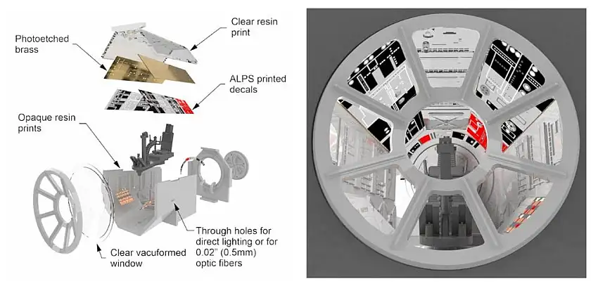 Star Wars: Classic Millennium Falcon Gun Ports Set for MPC 1/72 Paragrafix