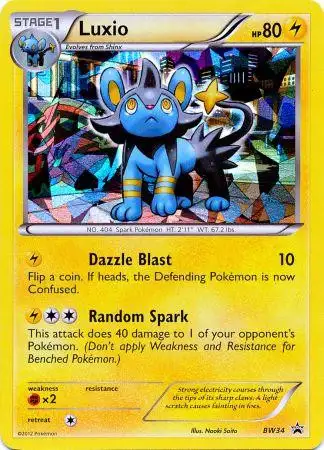 Pokemon Black & White Promo Promo Luxio BW34 [Cracked Ice Holo]