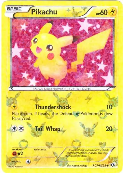 Pokemon Black & White Legendary Treasures Radiant Collection Uncommon Pikachu RC7