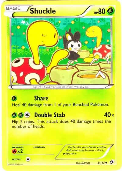 Pokemon Black & White Legendary Treasures Uncommon Shuckle #3