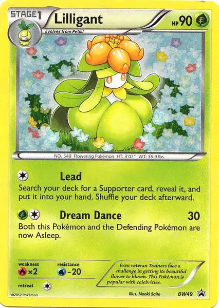Pokemon Black & White Promo Holo Rare Lilligant BW49