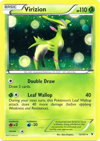 Pokemon Black & White Promo Promo Virizion #13 [Cosmos Holo]