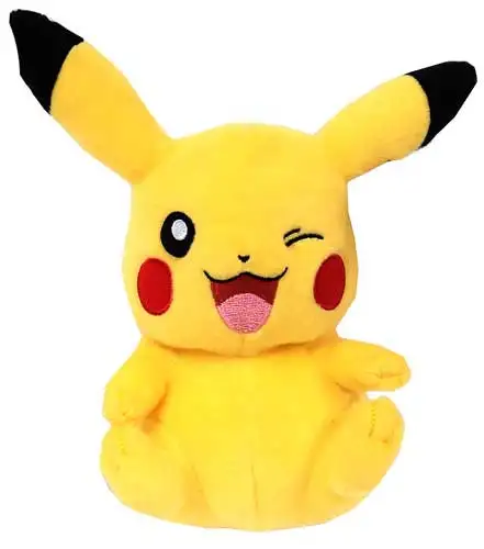 Pokemon Black & White 8 Inch Pikachu Plush [Sitting & Winking]
