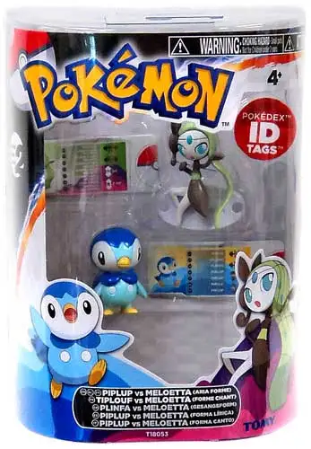 Pokemon Black & White Basic Piplup vs. Meloetta Figure 2-Pack [Aria Forme]