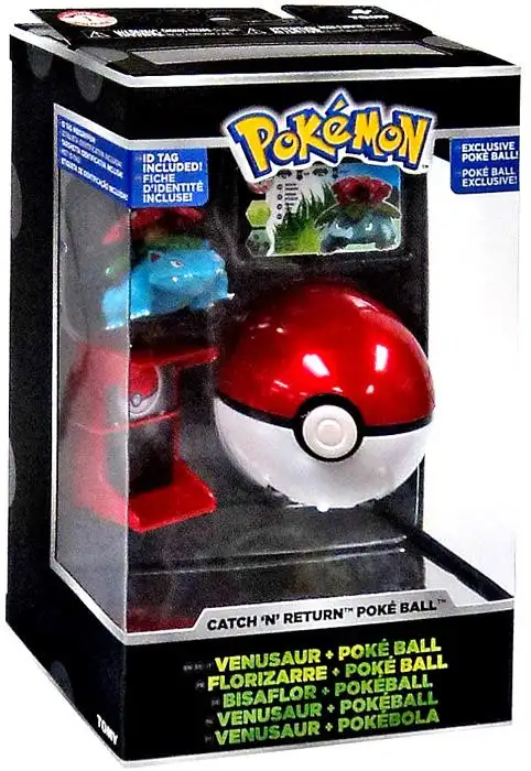 Pokemon Catch n Return Pokeball Venusaur & Poke Ball Trainer's Choice Figure