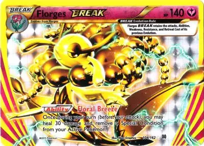 Pokemon Trading Card Game XY BREAKthrough Rare Holo BREAK Florges BREAK #104