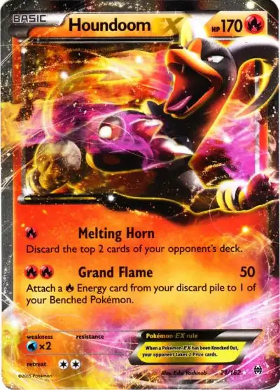 Pokemon Trading Card Game XY BREAKthrough Ultra Rare Houndoom EX #21