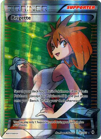 Pokemon Trading Card Game XY BREAKthrough Ultra Rare Brigette #161