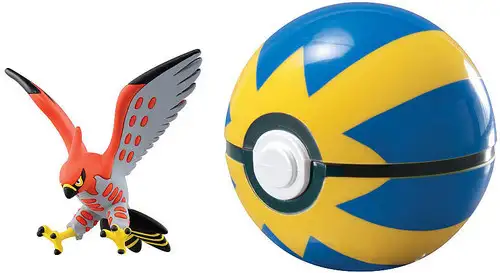 Pokemon Clip n Carry Pokeball Talonflame with Quick Ball Figure Set