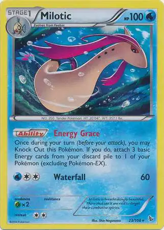 Pokemon Trading Card Game XY Flashfire Rare Holo Milotic #23