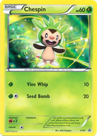 Pokemon X & Y Promo Rare Holo Chespin XY01