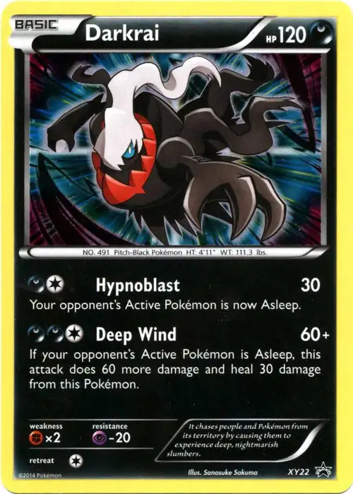 Pokemon X & Y Promo Holo Rare Darkrai XY22 [Lightly Played]