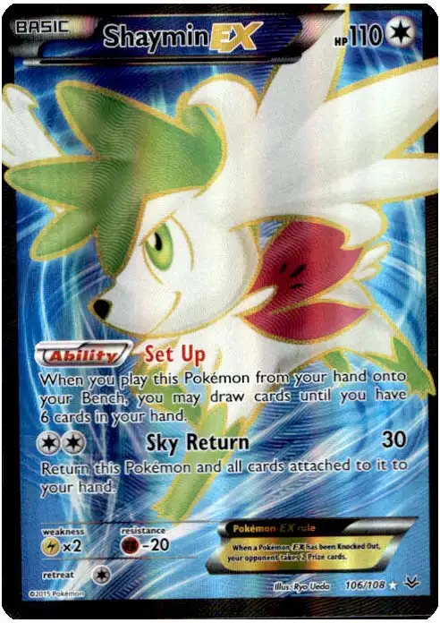 Pokemon Trading Card Game XY Roaring Skies Ultra Rare Shaymin EX #106