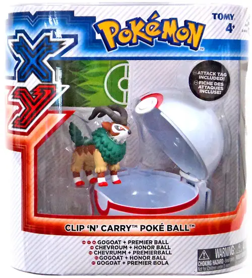 Pokemon Clip n Carry Pokeball Gogoat with Premier Ball Figure Set