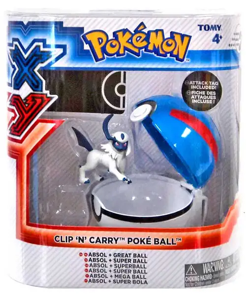 Pokemon Clip n Carry Pokeball Absol with Great Ball Figure Set