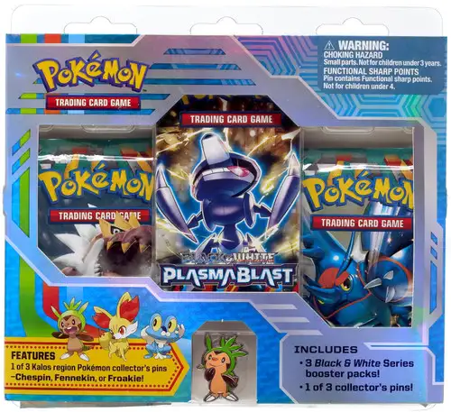 Pokemon Black & White Chespin Pin Pack [3 Booster Packs & Pin]