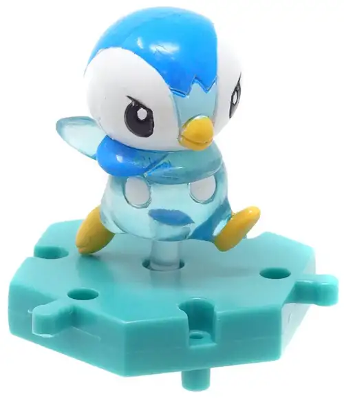 Pokemon Japanese Connecting Figures Crystal Piplup 1-Inch PVC FIgure