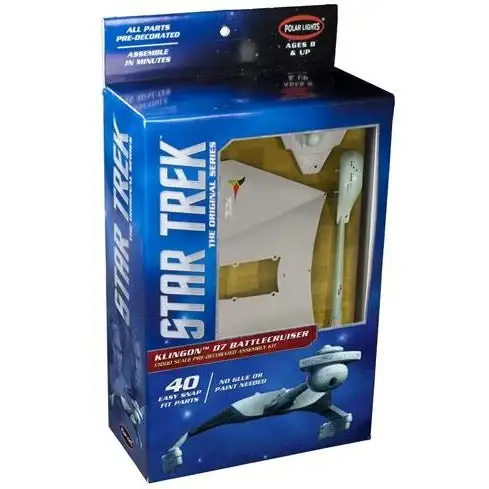 Polar Lights Star Trek TOS Klingon D7 Snap Pre-decorated 1/1000 Scale Kit