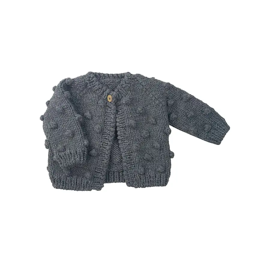 Popcorn Cardigan, Zinc
