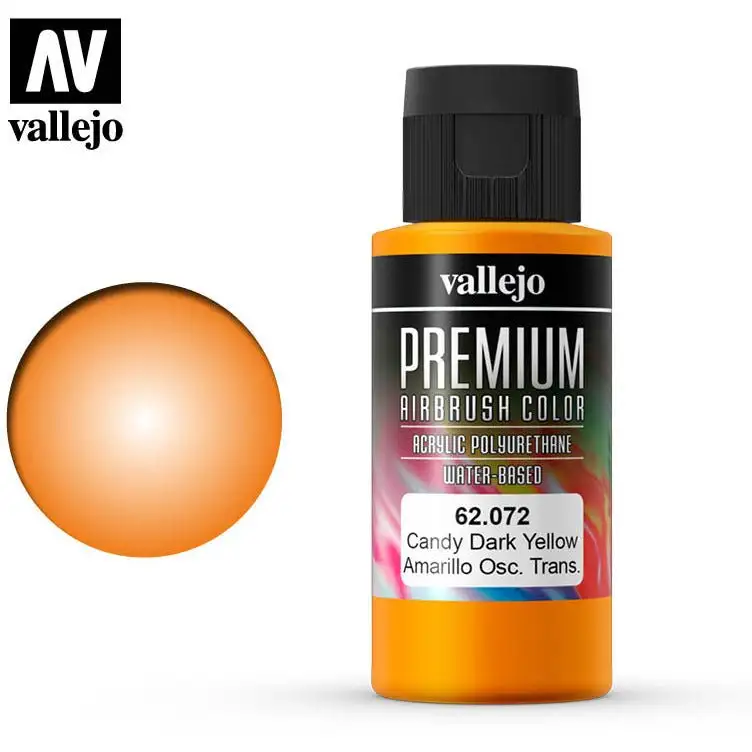 Premium Airbrush Color Vallejo Candy Dark Yellow 62072