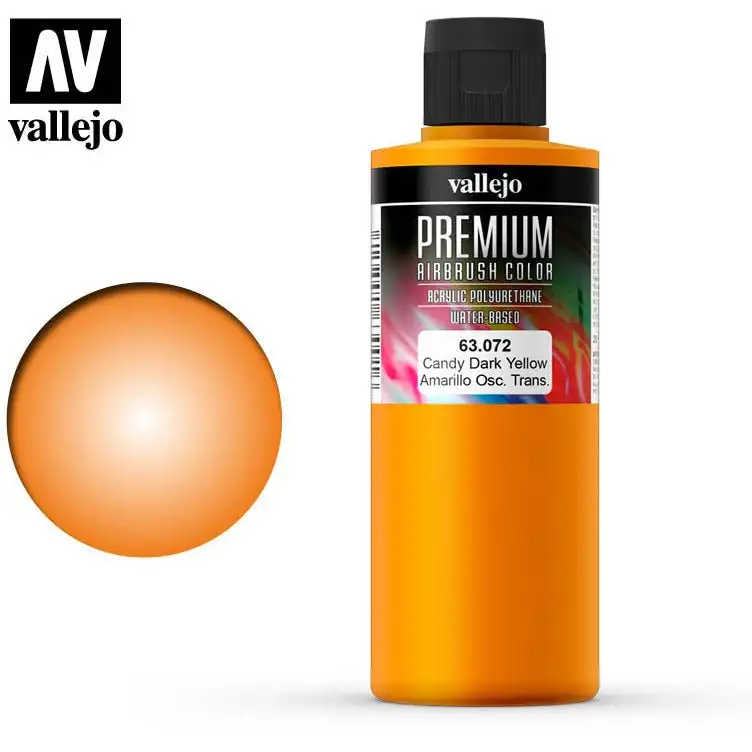 Premium Airbrush Color Vallejo Candy Dark Yellow 63072