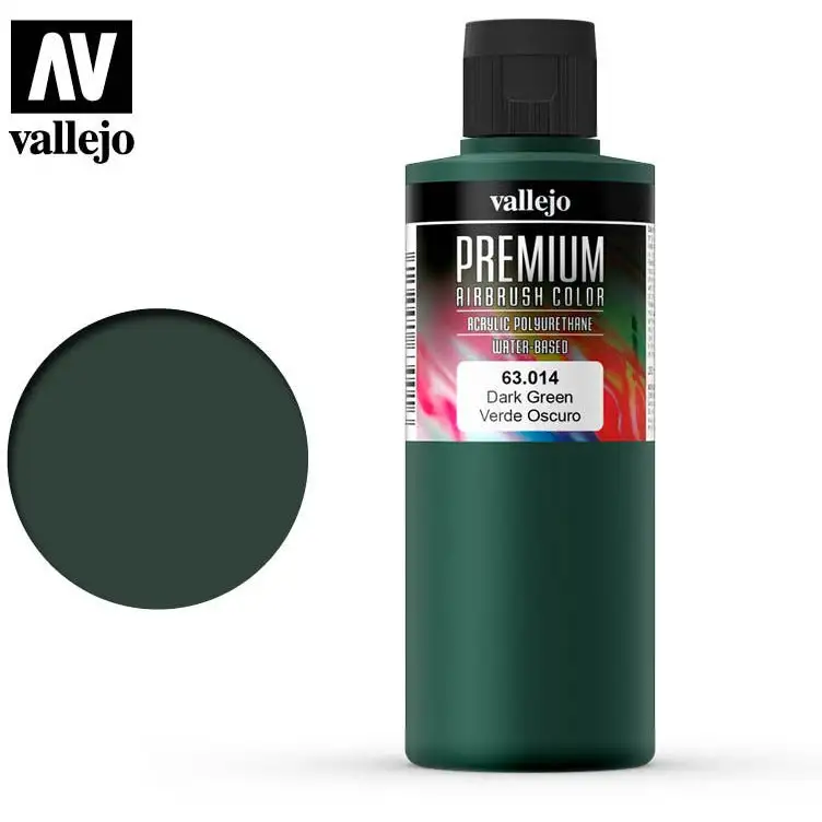 Premium Airbrush Color Vallejo Dark Green 62014