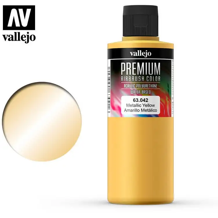 Premium Airbrush Color Vallejo Metallic Yellow 62042