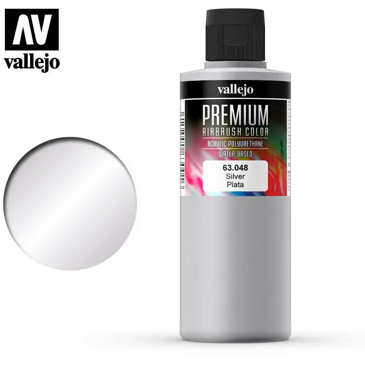 Premium Airbrush Color Vallejo Silver 63048