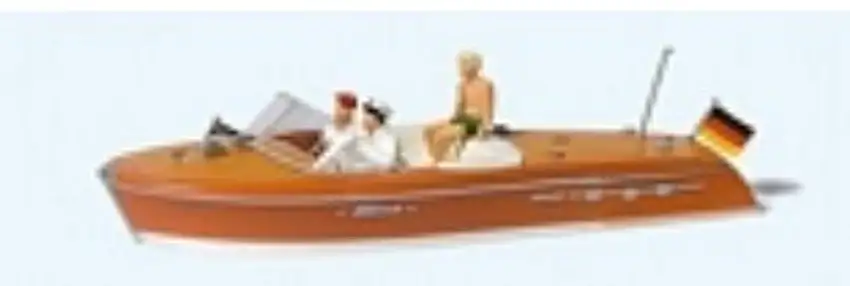 Riva Ariston Motorboat #1 w/3 Figures Sitting HO Scale Preiser Models