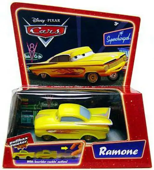 Disney / Pixar Cars Pullbax Motor Pull Back Ramone Plastic Car [Yellow]
