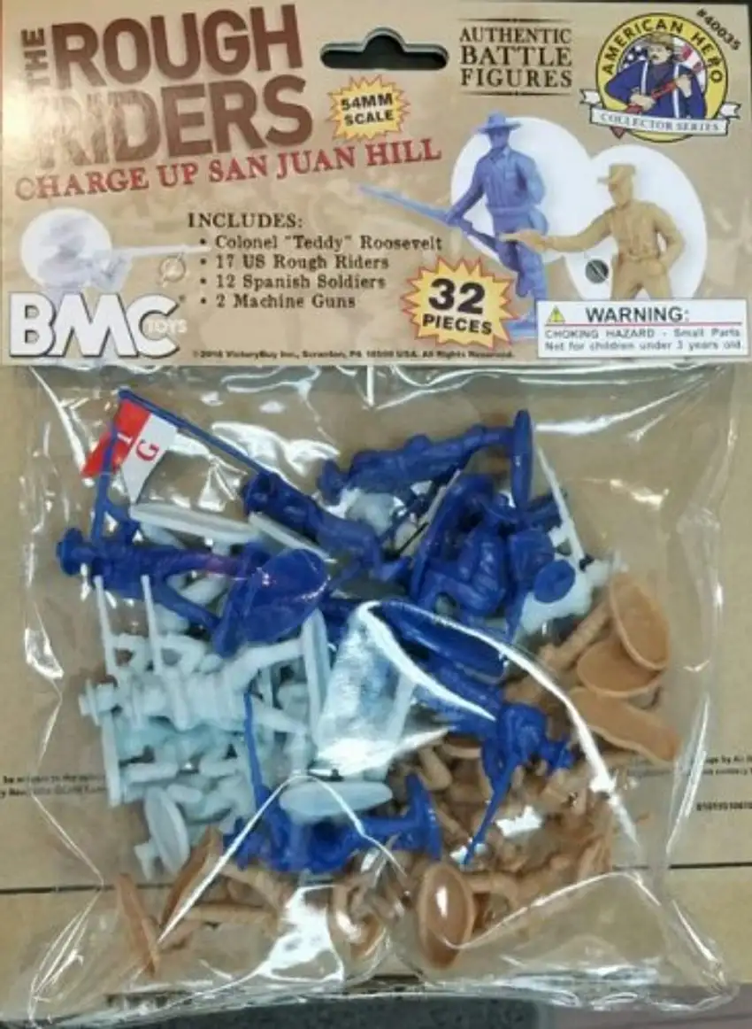 San Juan Hill Rough Riders & Spanish Figure Playset (32pcs) 54mm BMC Toys