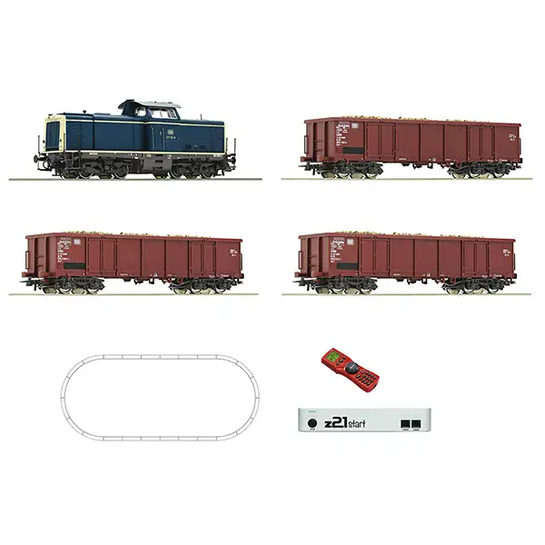 Roco 51299 Digital z21 start Set Diesel locomotive class 211 with freight train DB