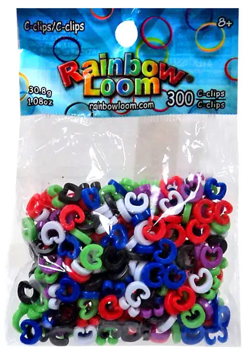 Rainbow Loom Multicolored C-Clips [300 Count]