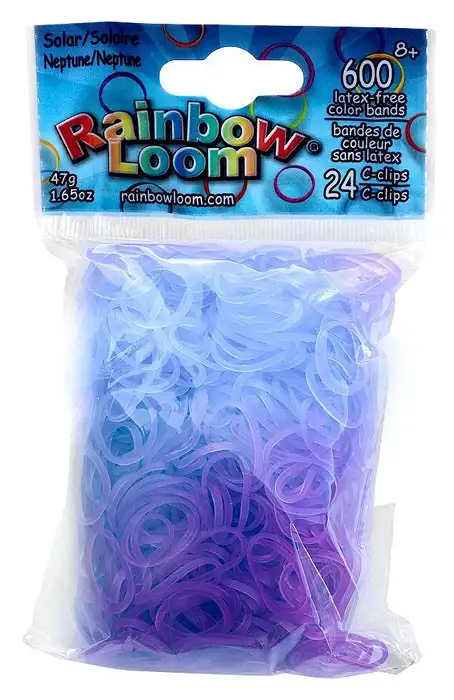 Rainbow Loom Solar UV Color Changing Neptune Rubber Bands Refill Pack [600 Count]