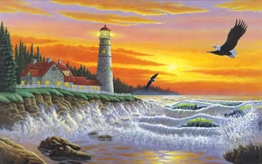 Guiding Light (Lighthouse) Paint by Number Age 8+ (11.25"x15.375") Royal & Langnickel