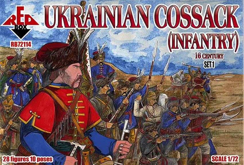 Ukrainian Cossack Infantry XVI Century Set #1 (28) 1/72 Red Box Figures