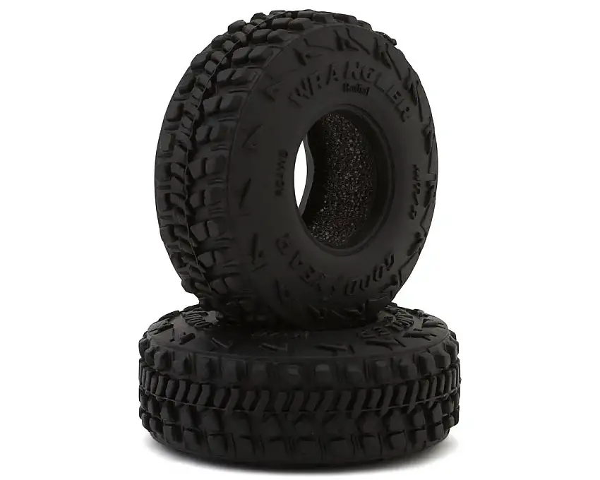 RC4WD Goodyear® Wrangler MT/R® 0.7" Micro 1/24 Rock Crawler Tires (2) (X2S3) (43mm OD) w/Foam Inserts