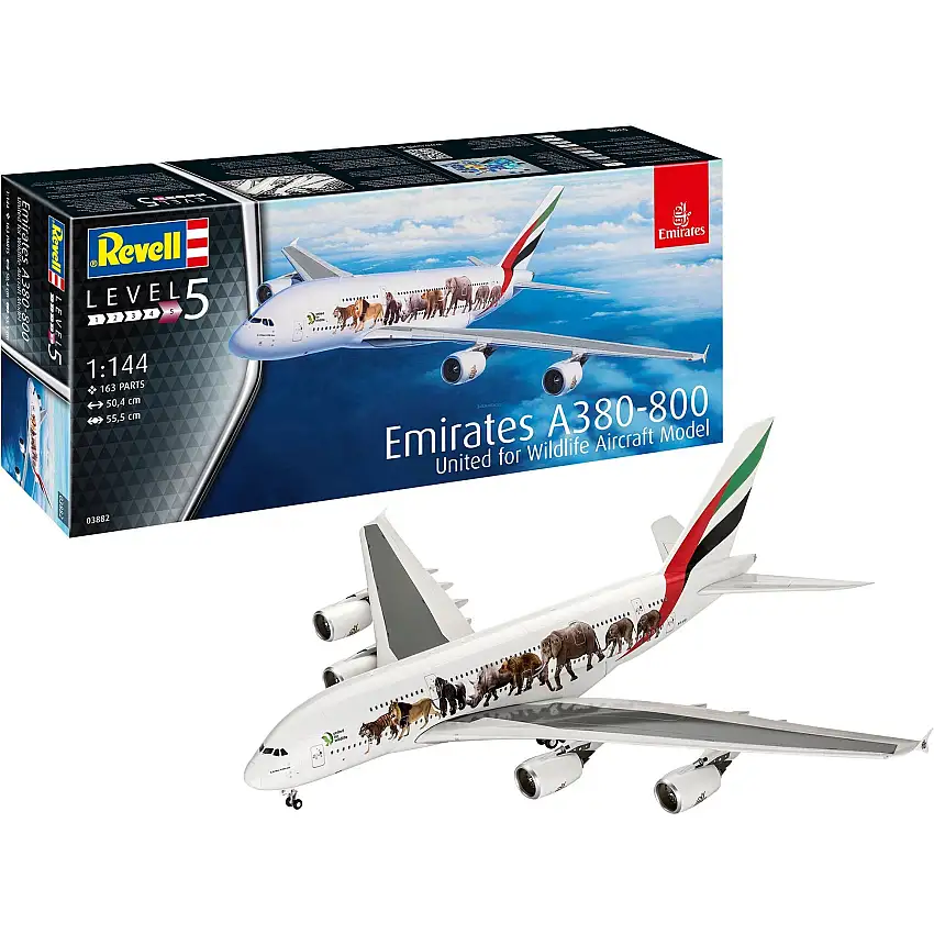 Revell of Germany 1/72 Airbus A380-800 Emirates "Wild Life"
