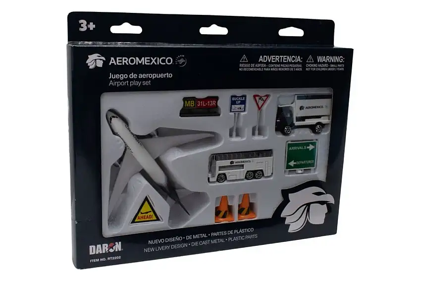AeroMexico Airlines Airport Die Cast Playset (10pc Set) Realtoy International
