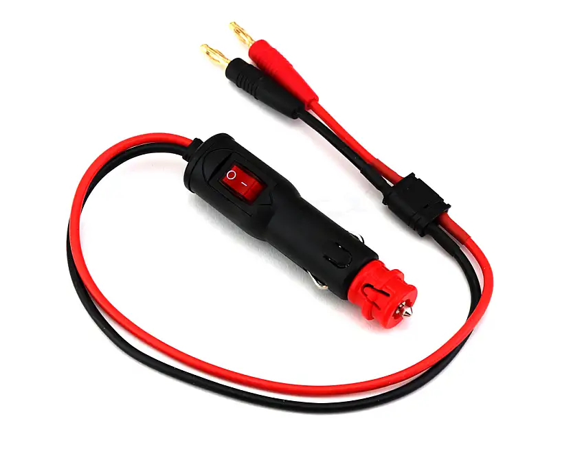 RMRC 12V DC Car Adapter for Chargers: XT60 and Banana Plug