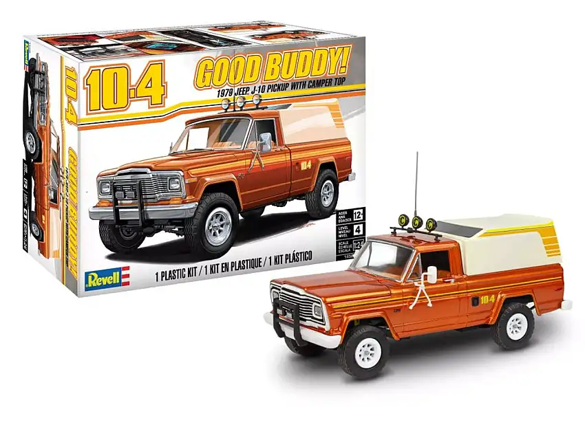 1979 Jeep J10 Pickup Truck w/Camper Top 1/24 Revell
