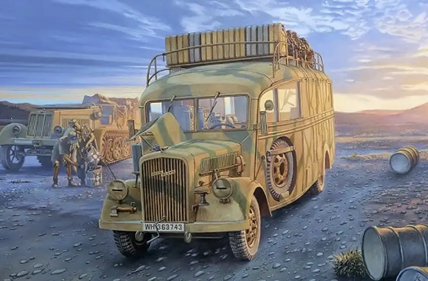 WWII Opel Blitz 3.6-47 Type W39 Stabswagen Omnibus 1/35 Roden